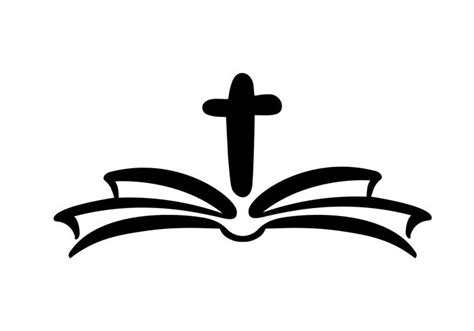 Ilustración De Vector De Logotipo Cristiano Emblema Con Cruz Y Santa