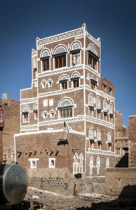 Vue Horizon Darchitecture De Ville De Ville De Sanaa De Vieil Au Ymen