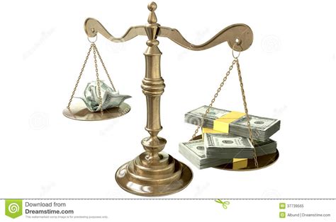 Inequality Scales Of Justice Income Gap Usa Stock Illustration