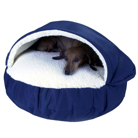 Snoozer Orthopedic Cozy Cave Pet Bed In Navy And Cream Petco