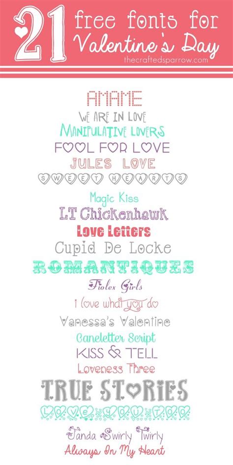 21 Valentines Day Fonts The Crafted Sparrow Valentine Font