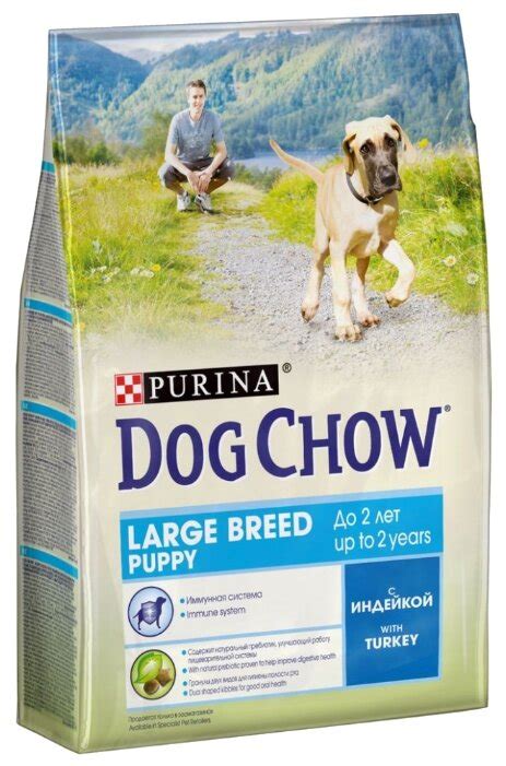 Сухой корм для щенков Dog Chow Puppy индейка для крупных пород