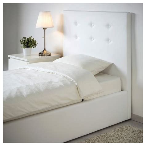 Vendo letto con contenitore marca ikea, modello sultan alsarp con gambe in metallo, copertura laterale in tessuto bianca, doghe in legno. GVARV Struttura letto con contenitore - Idhult bianco - IKEA