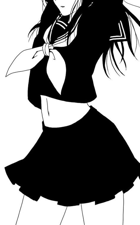 Monochrome Blog Anime Art Girl Anime Skirts Manga Girl