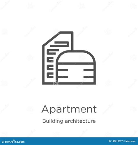 Vector Del Icono Del Apartamento De La Colecci N De La Arquitectura Del