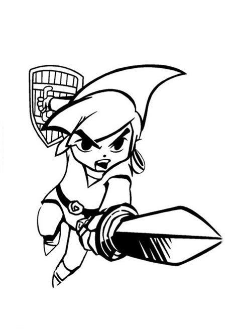 Legend of zelda coloring pages link. Link o herói do game Lenda de Zelda da Nintendo desenhos ...