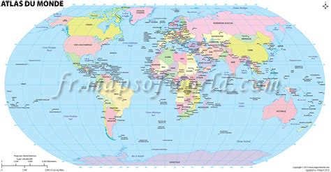 Carte Du Monde Atlas • Voyages Cartes