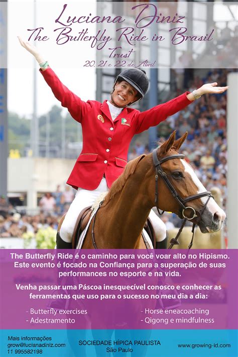 Luciana diniz falhou o diploma olímpico, ao penalizar quatro pontos, devido a um toque no último dos 12 obstáculos da primeira ronda, tendo feito um percurso imaculado na segunda fase. 20 a 22/4 na SHP | Clínica Butterfly Ride com a top na ...