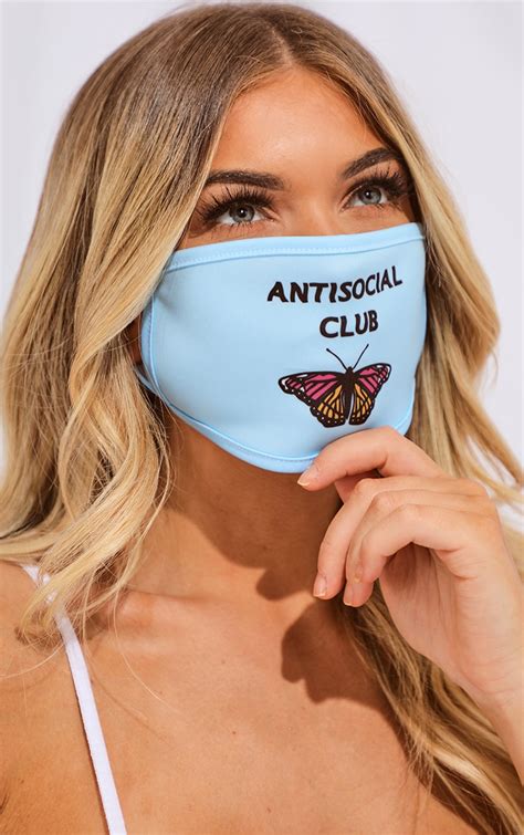Anti social social club credit card. Blue Butterfly Anti Social Face Mask | PrettyLittleThing USA