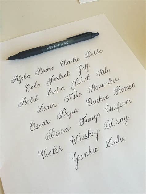 Cursive With Bic Pen Fancy Cursive Handwriting Examples Lettering