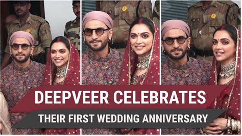 Deepika Padukone And Ranveer Singh Celebrate Their First Wedding Anniversary Youtube