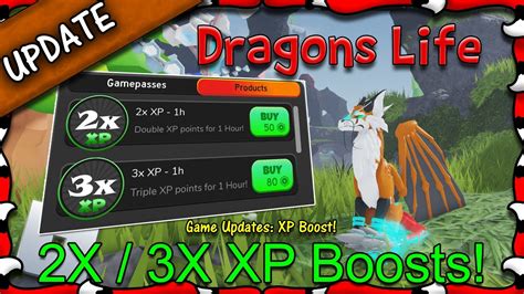 Roblox Dragons Life 2x 3x Xp Boosts Store 48 1080hd Youtube