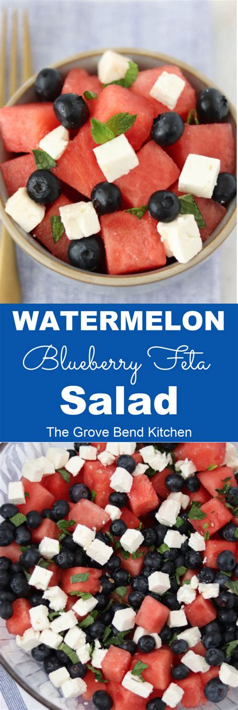Watermelon Blueberry Feta Salad The Grove Bend Kitchen