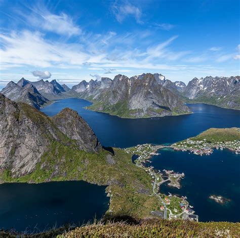 Breathtaking View From Reinebringen In Beautiful Lofoten Norway Photo