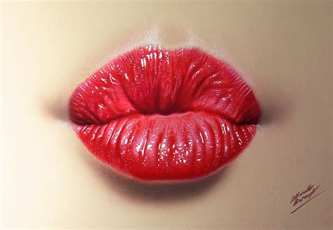 Kiss Lips Drawing Marcello Barenghi