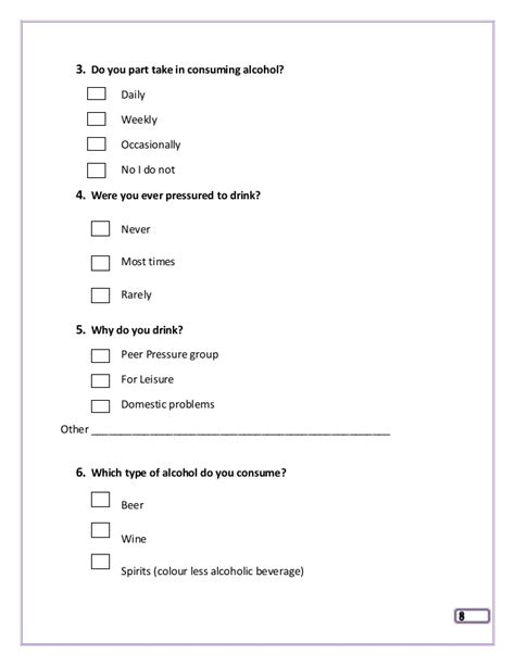 Social Studies Sba Questionnaire Sample