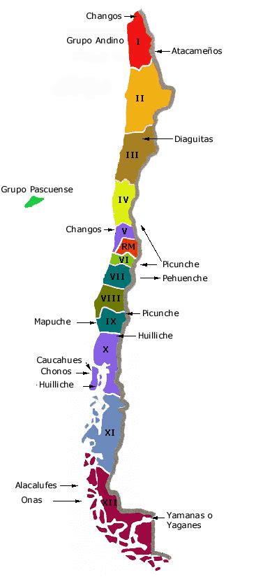 Indigenas De Chile Ubicacion Geografica