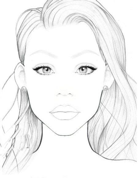Realistic Makeup Face Chart Cara Make Up Artist Practice Sheets