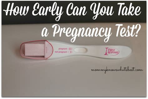 How Soon Can I Take A Pregnancy Test Find Out How Early