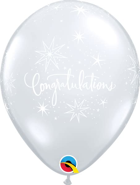 11 Clear Congratulations Latex Balloon Just Illusions