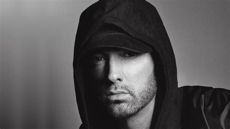He burst onto the us charts in 1999 with a controversial take on the horrorcore genre. Desktop wallpaper bw, hood, eminem, rapper, hd image ...