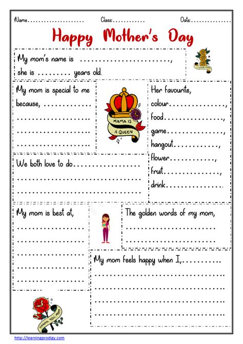 Free Printable Mothers Day Worksheetall About My Mom Happy Mothers Mothers Day Printables