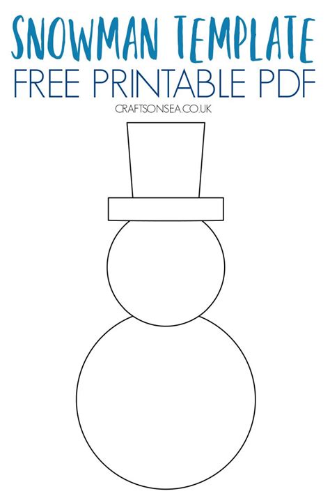 Free Printable Snowman Template Pdf
