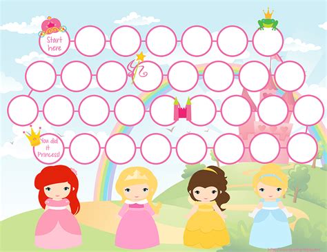 Chore Reward Charts Princesses And Super Heroes Sticker Chart Printable Reward Sticker Chart