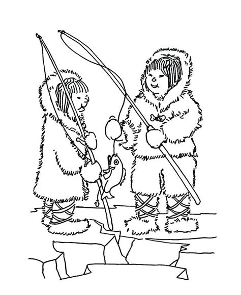 Inuit Coloring Pages At Free Printable Colorings