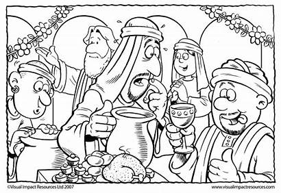 Coloring Miracles Jesus Pages Popular Wine