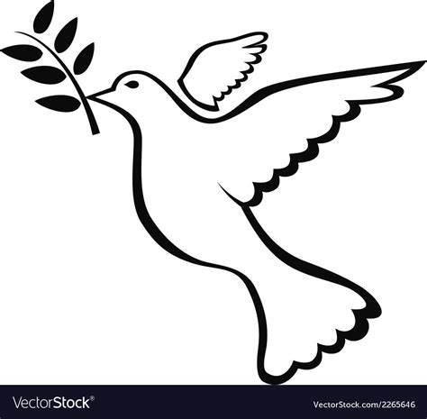 Peace Dove Symbol Royalty Free Vector Image Vectorstock