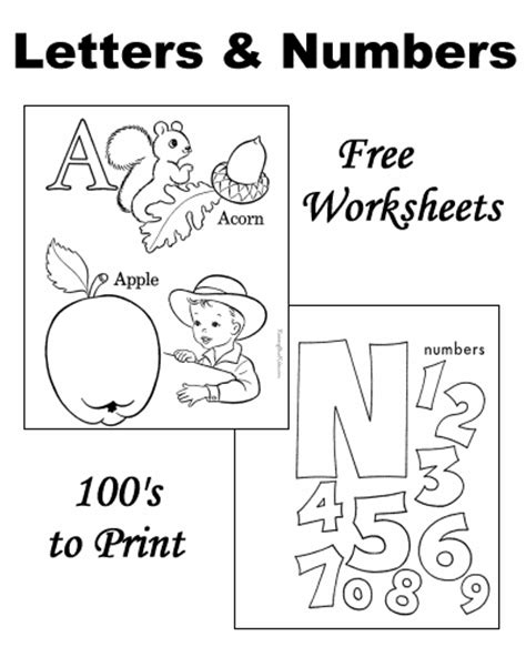 Worksheets Learning Letters And Numbers