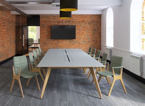Catalina laminate 6ft boat shaped conference table, gray. Conference Room & Boardroom Tables - Calibre Furniture