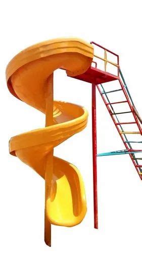 Frp Spiral Yellow Playground Slide Age Group Upto 12 Years At Rs