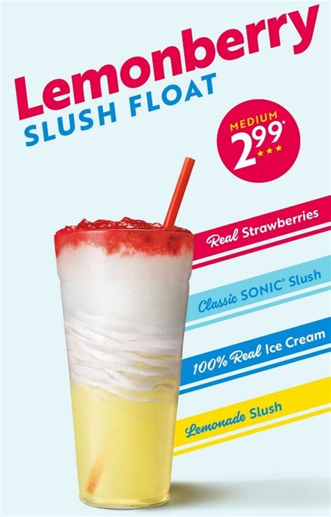Sonic Launches New Lemonberry Slush Float Brings Back Bblt Sandwich