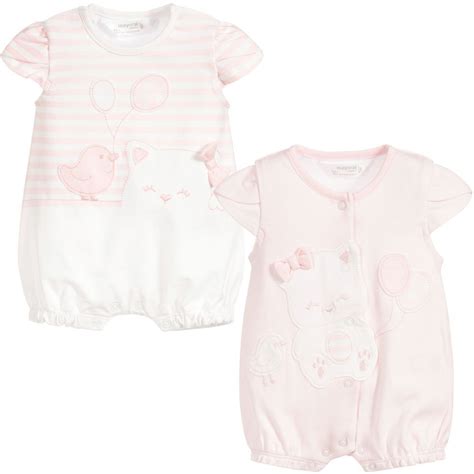 Mayoral Newborn Baby Girls Shorties 2 Pack Childrensalon