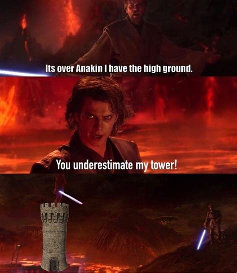 I Have The High Ground Funny Meme