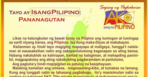 Ako Tunay Na Pilipino Nasa Pagkakaisa Ang Tagumpay