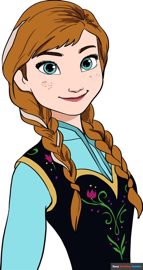 How To Draw Anna From Frozen Really Easy Drawing Tutorial