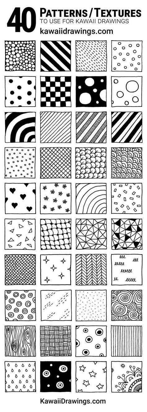 Our most recent study sets focusing on kunstunterricht will help you get ahead by allowing you to study. Art Drawings 40 Textures and Patterns for Kawaii Drawings #artdrawingse Kunstunterricht kunstun ...