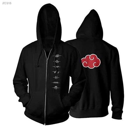 Anime Naruto Akatsuki Sasuke Itachi Uchiha Obito Zip Up New Hoodies