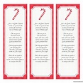 Legend of The Candy Cane Bookmark Printable - Gridgit.com