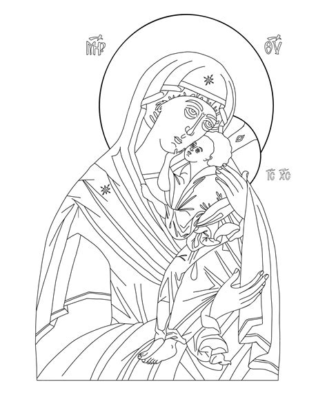 Premium Vector Orthodox Icon Of Virgin Holy Mother God Mother Of God