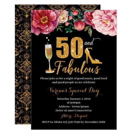 50th Birthday Invitation For Women