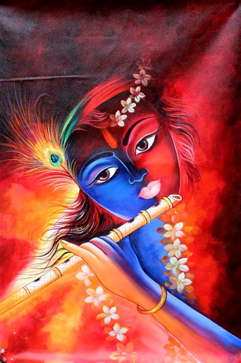Buy Lord Krishna Handmade Painting By Artoholic Codeart331932654