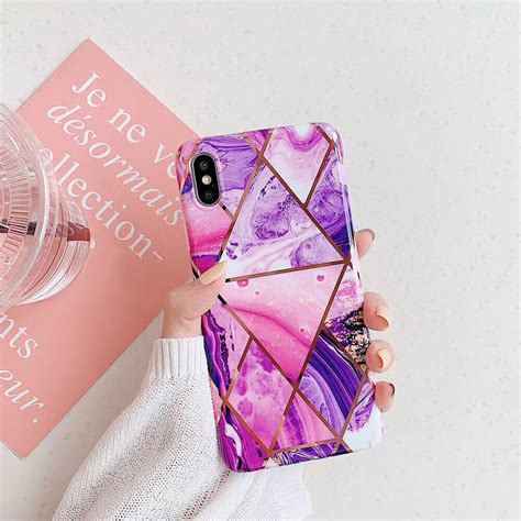 Case For Iphone Pro Max Xr Shockproof Gel Marble Phone Silicone Ebay