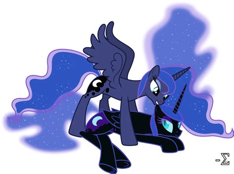 Nightmare Moon And Princess Luna Playing 1 By 90sigma On Deviantart