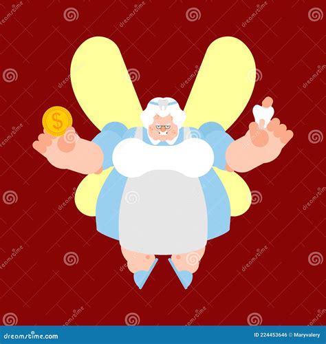 Angry Tooth Fairy Scary Sorceress And Tooth Stock Vector