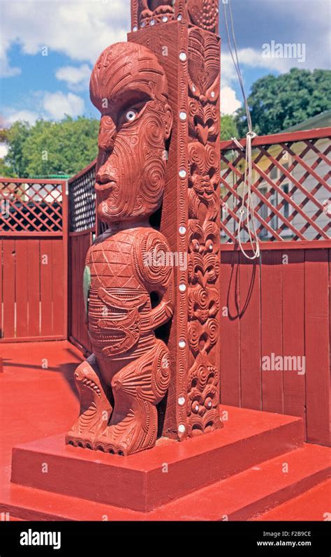 Rotorua Marae Te Puia New Zealand North Island Maori Wood Carving