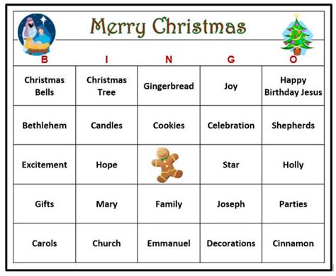 Christian Christmas Bingo Game 30 Cards Christmas Holiday Etsy